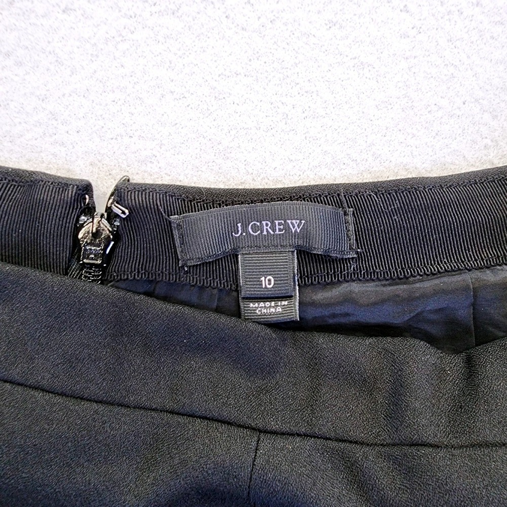 J. Crew Black Mini Skirt Career Professional Stretch Lined Style 03394 SP14 10 - Picture 2 of 10